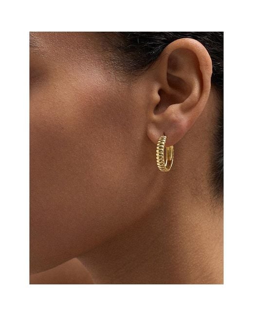Astley Clarke Metallic Aurora Ridge 18Ct- Plated Sterling- Hoop Earrings