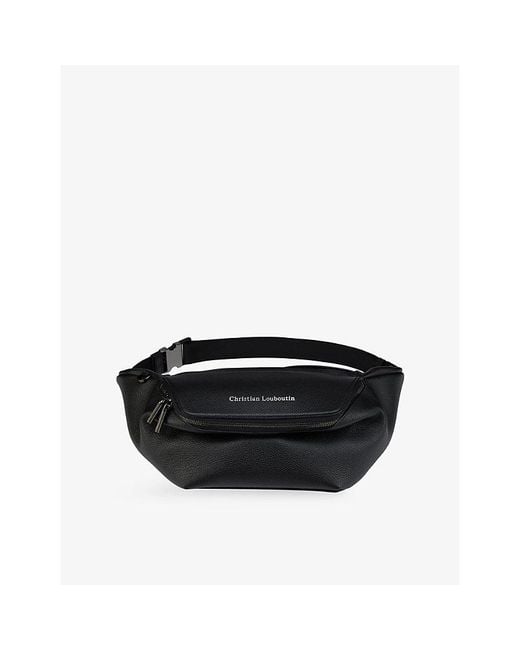 Christian Louboutin Black Nostalgic Leather Belt Bag for men