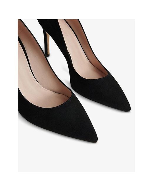 Whistles Black Corie Suede Heeled Pumps