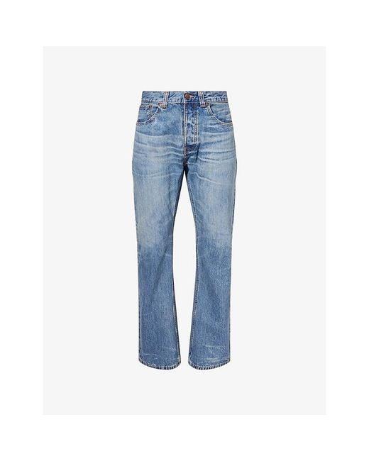 Nudie Jeans Blue Alf Cotton Denim Jeans for men