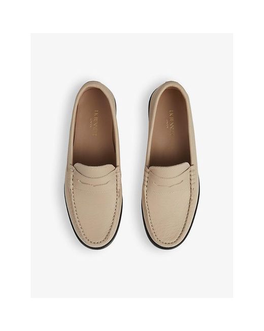 L.K.Bennett White Solo Penny-trim Leather Loafers