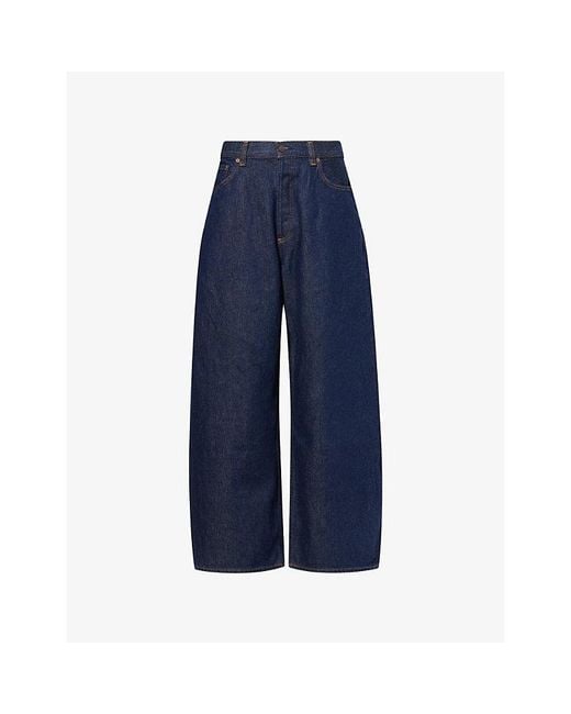 Agolde Blue Rounded Baggy Wide-Leg Denim Jeans