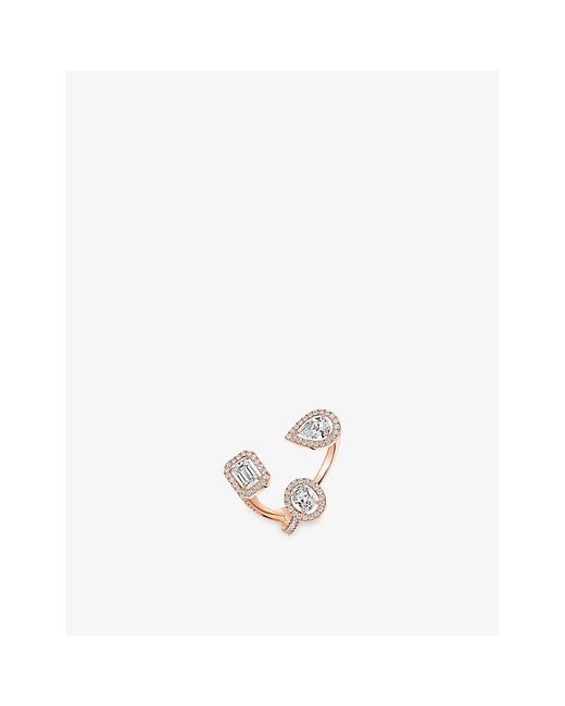 Messika White My Twin Trilogy Medium 18Ct And 1Ct Diamond Ring