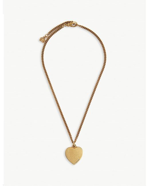 Balenciaga Metallic Heart Locket Necklace for men