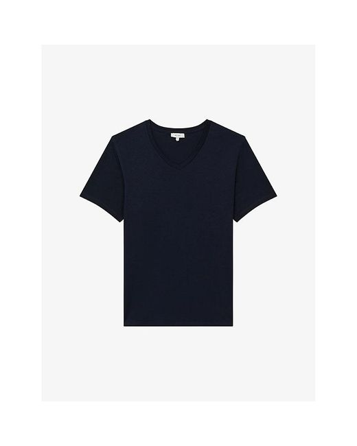 Reiss Blue Dayton V-neck Cotton-jersey T-shirt X for men