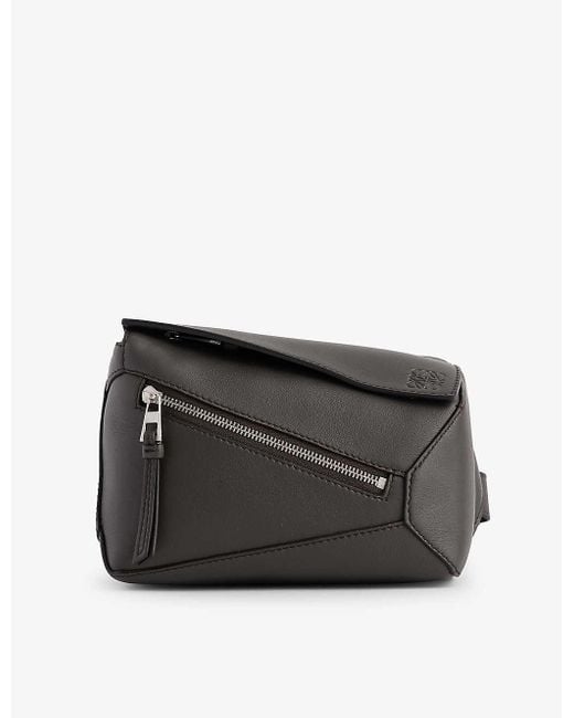 Loewe Black Puzzle Edge Mini Leather Belt Bag for men