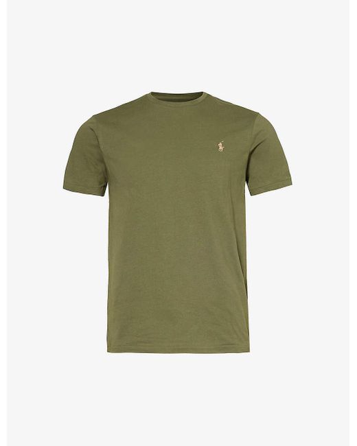Polo Ralph Lauren Green Logo-embroidered Regular-fit Cotton-jersey T-shirt Xx for men