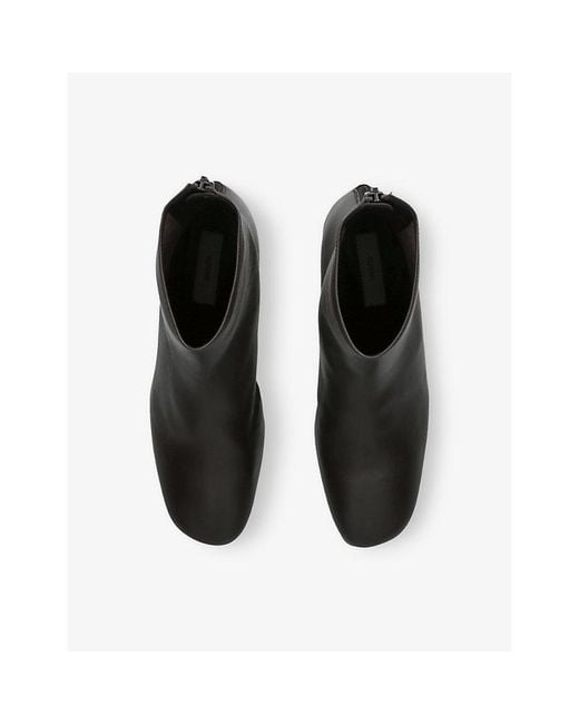 Totême Black Soft Leather Heeled Ankle Boots