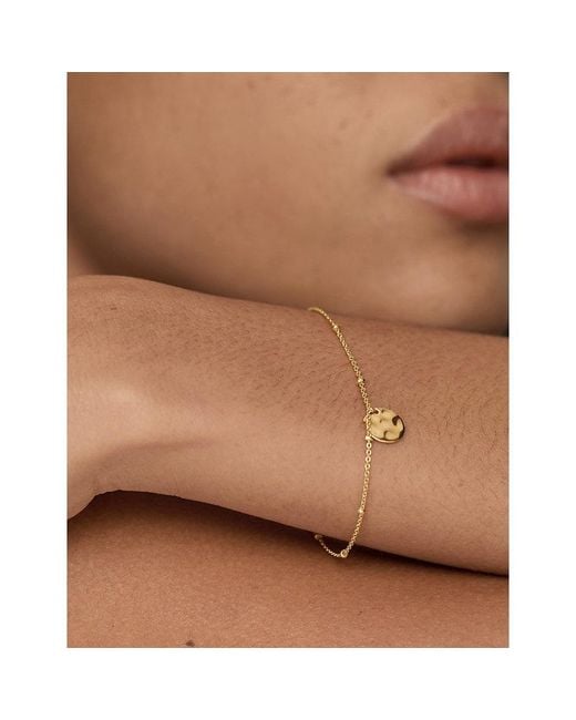 Monica Vinader Metallic Mv Siren Muse Disc 18Ct Vermeil Chain Bracelet