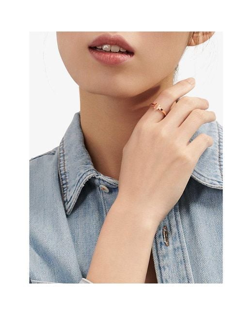 Tiffany & Co White Tiffany T Wire 18Ct Rose- Ring for men