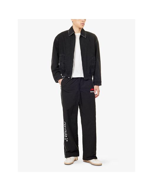NAHMIAS Black F1 Warm Up Race Woven Jogging Bottoms for men
