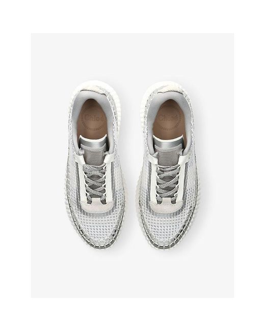 Chloé White Nama Mesh Trainers