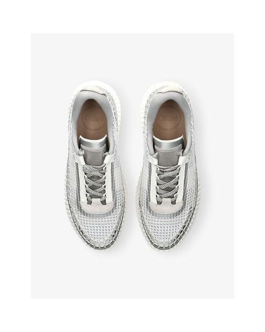 Chloé White Nama Mesh Trainers