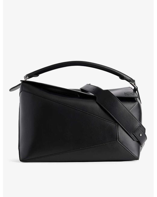 Loewe Black Puzzle Edge Leather Cross-body Bag for men