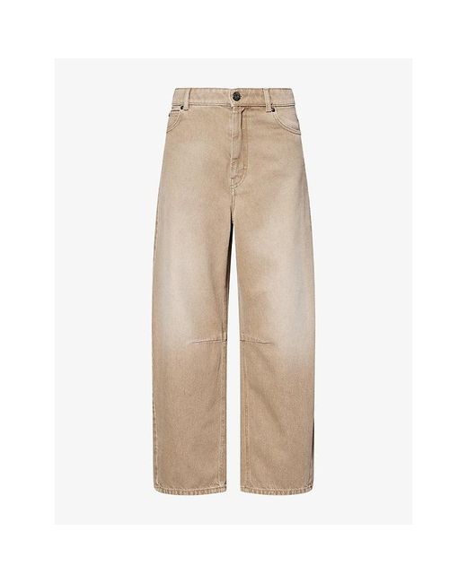 Weekend by Maxmara Natural Worn-Look Barrel-Leg Denim Jeans