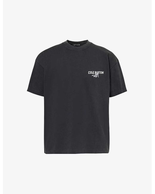 Cole Buxton Blue Devil Branded-print Cotton-jersey T-shirt for men