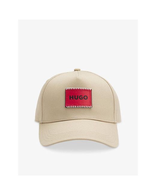 HUGO Natural Branded Cotton-Twill Cap for men