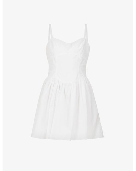 Ciao Lucia Nadja Sleeveless Cotton-poplin Mini Dress in White | Lyst Canada