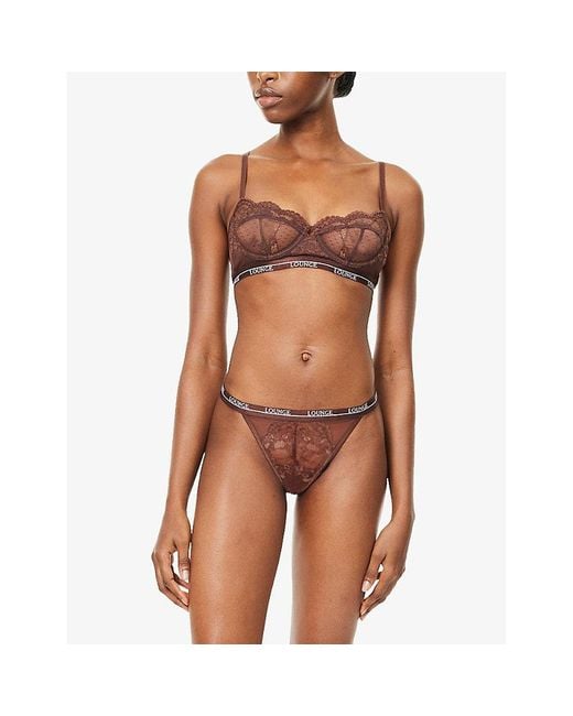 Lounge Underwear Pink Blossom Balcony Lace Bra