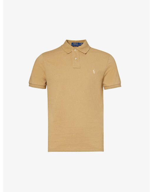 Polo Ralph Lauren Natural Logo-embroidered Slim-fit Cotton Polo Shirt Xx for men