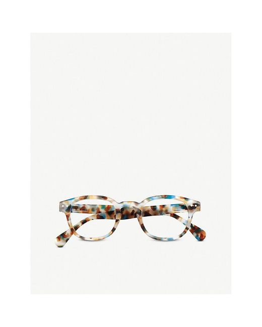 Izipizi White #c Reading Square-frame Glasses +2