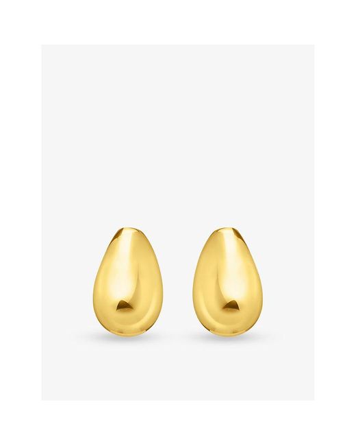Thomas Sabo Yellow Rounded 18Ct-Plated 925 Sterling- Stud Earrings