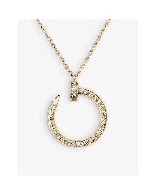 Cartier White Juste Un Clou 18Ct- And 0.38Ct Diamond Pendant Necklace