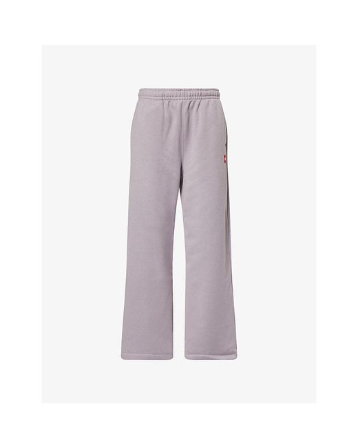 The North Face Purple Box Wide-Leg Cotton-Blend Jogging Bottoms