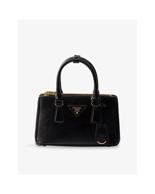 Prada Black Galleria Medium Saffiano-Leather Tote Bag