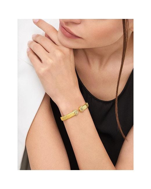 BVLGARI Metallic Tubogas 18Ct- And 0.35Ct Brilliant-Cut Diamond Bracelet