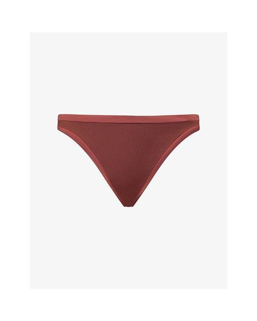WE Are Tala Purple Contrast Cheeky Mid-Rise Bikini Bottoms