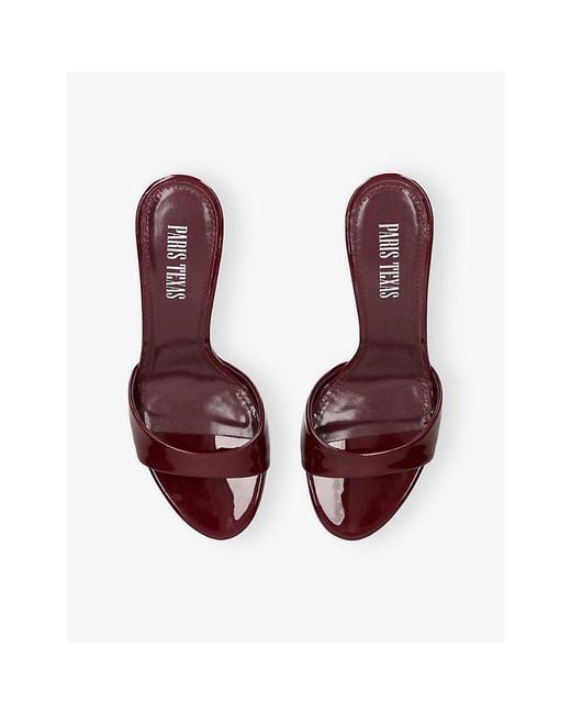 Paris Texas Pink Lidia 70 Patent-Leather Heeled Mules