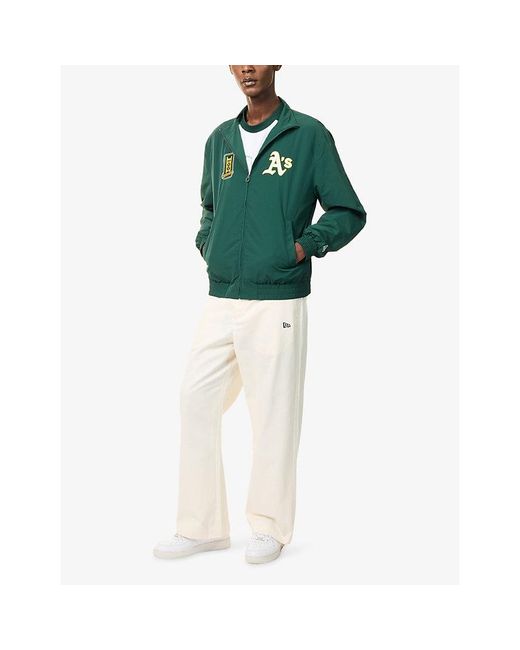 KTZ Green Athletics Mlb Woven Sports Jacket for men