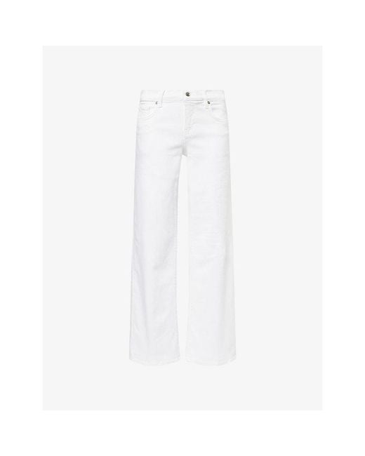 FRAME White Le Slim Palazzo Low-Rise Stretch-Denim Blend Jeans