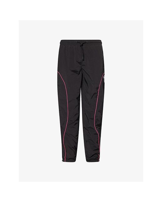 Trapstar Black Foundation Embroidered-Logo Shell Tracksuit Bottoms for men