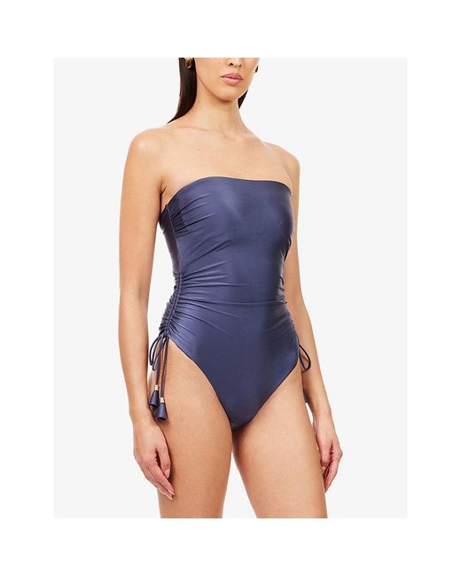 Seafolly Blue Belle Bandeau Swimsuit