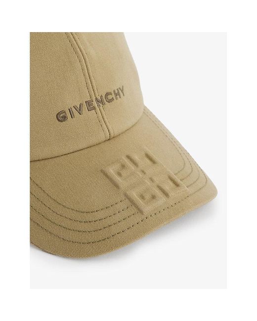Givenchy Natural Logo-embroidered Curved-brim Cotton Twill Cap for men