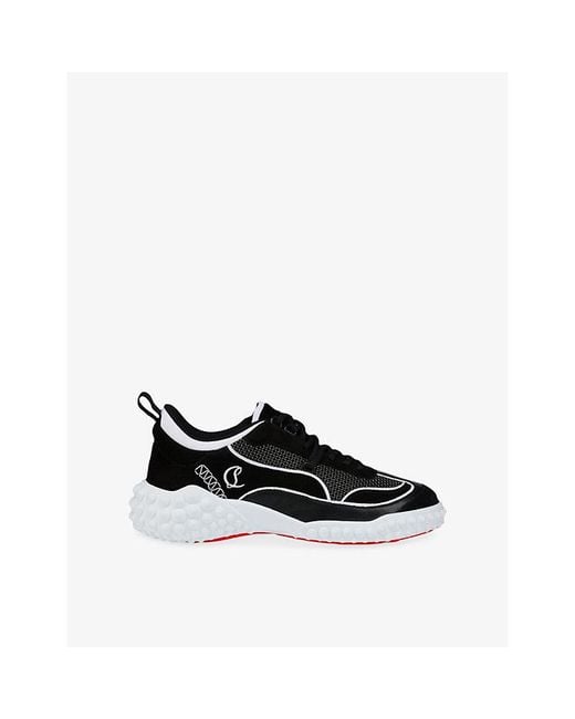 Christian Louboutin Black Mara Mesh Trainers