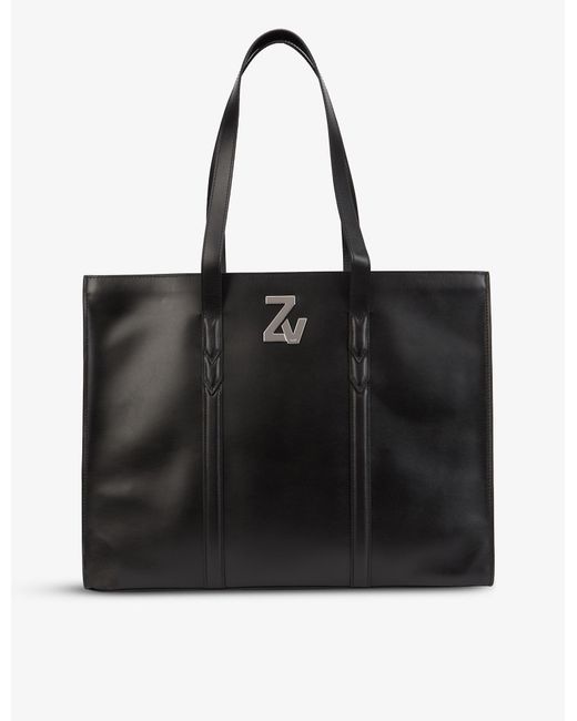 Zadig & Voltaire Zv Initiale Leather Bag in Black | Lyst