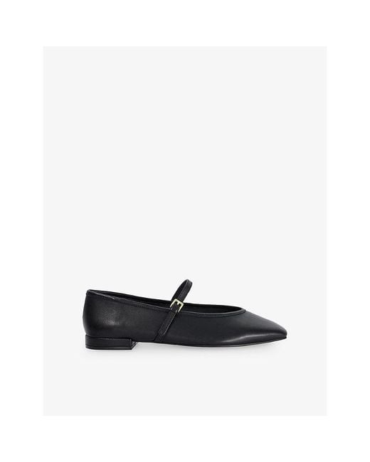 Dune Black Hearthrob Leather Mary Jane Shoes
