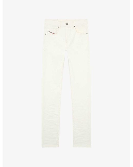 DIESEL White 2019 D-strukt Slim-leg Stretch-denim Jeans for men
