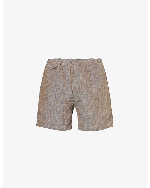 Beams Plus Gray Beach Cotton Shorts for men
