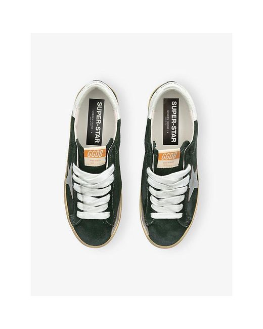 Golden Goose Deluxe Brand Green Super-Star Suede Trainers for men