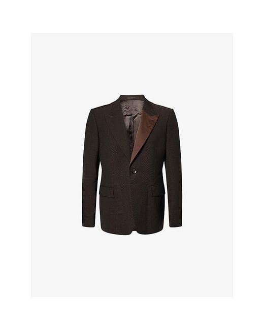 Wales Bonner Black Alto Single-Breasted Wool Blazer for men