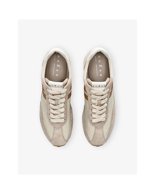 Hogan White Allacciato H699 Suede Trainers