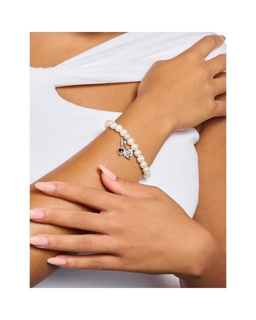 Thomas Sabo White You & Me Heart Sterling- Charm