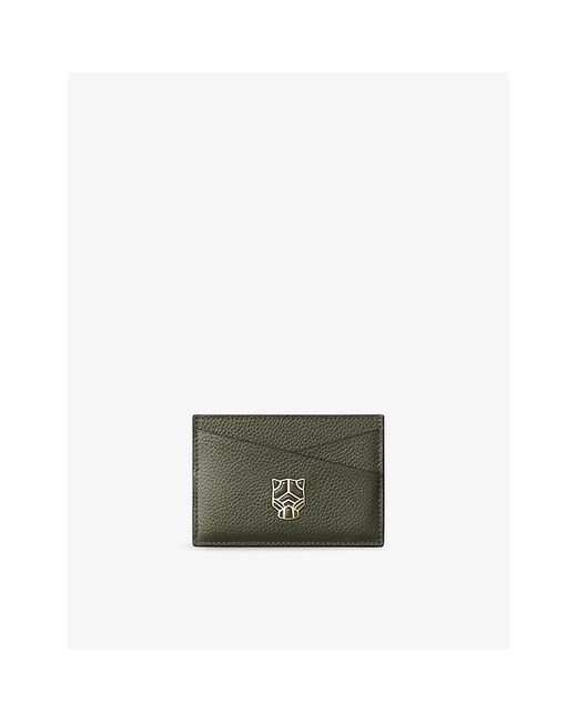 Cartier Green Panthère Graphique De Leather Card Holder