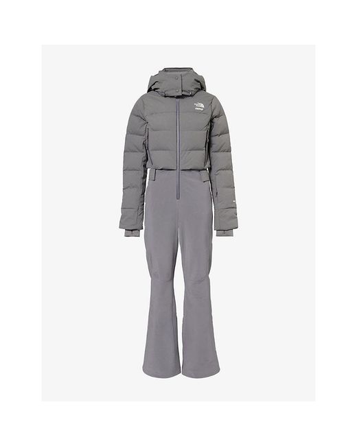 The North Face Gray X Skims Ski Down-Padded Jumpsuit