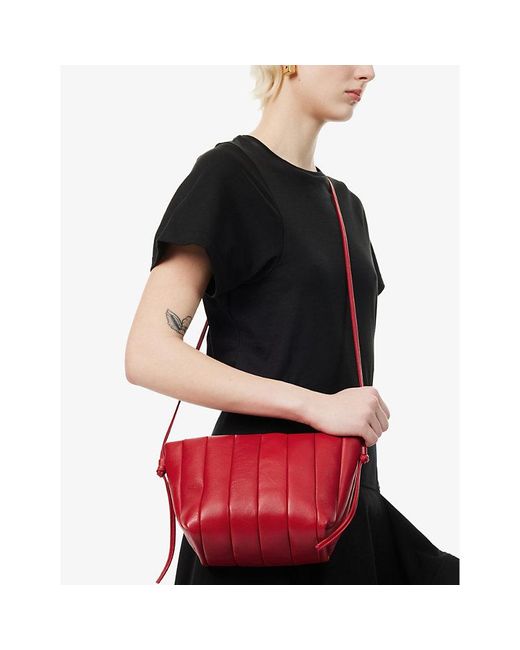 Maeden Red Boulevard Quilted Leather Cross-body Bag