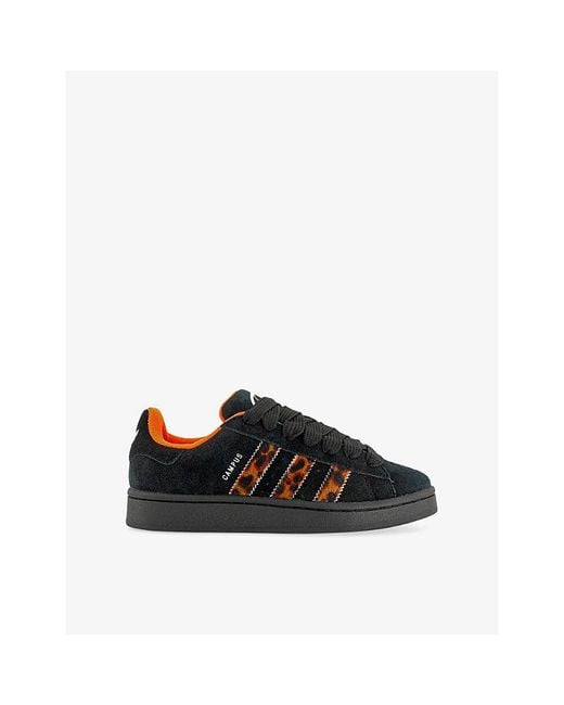 Adidas Black Campus 00S Suede Low-Top Trainers